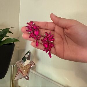 Elegant Pink Crystal Earrings